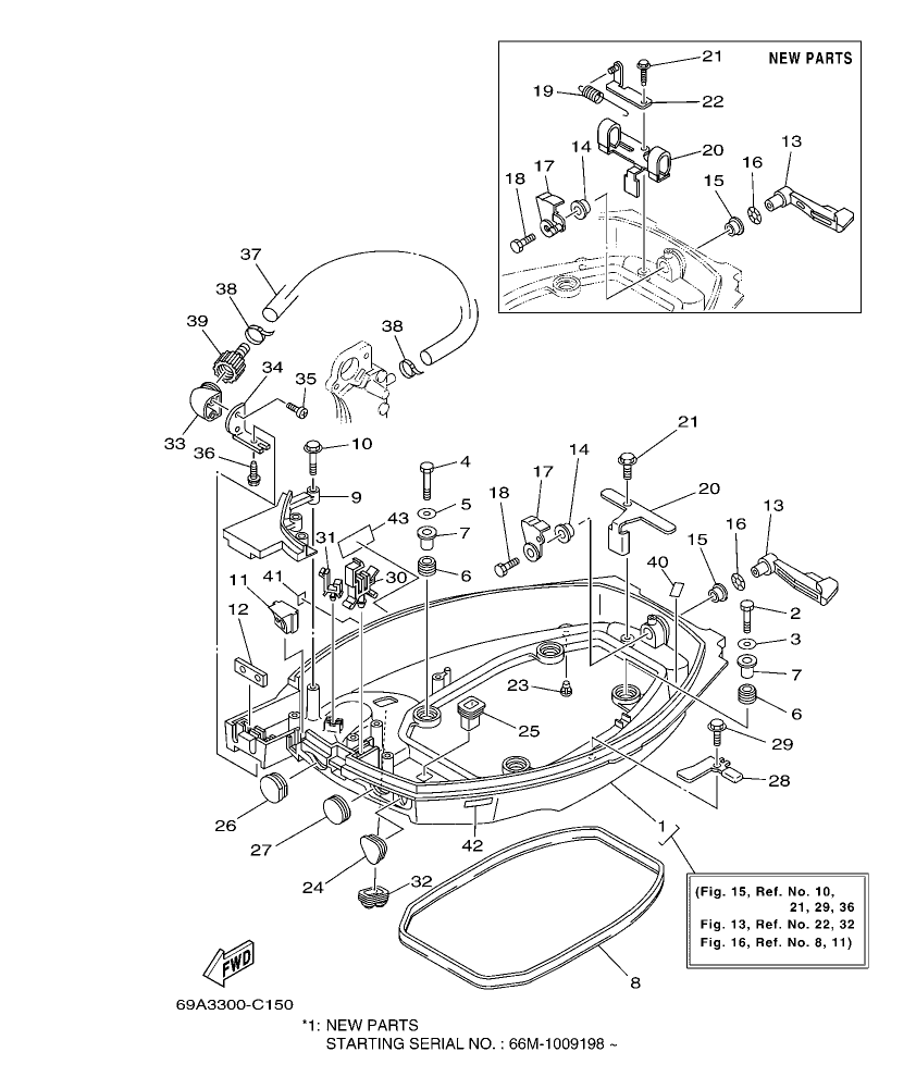Fig. 15 – BOTTOM COWLING
