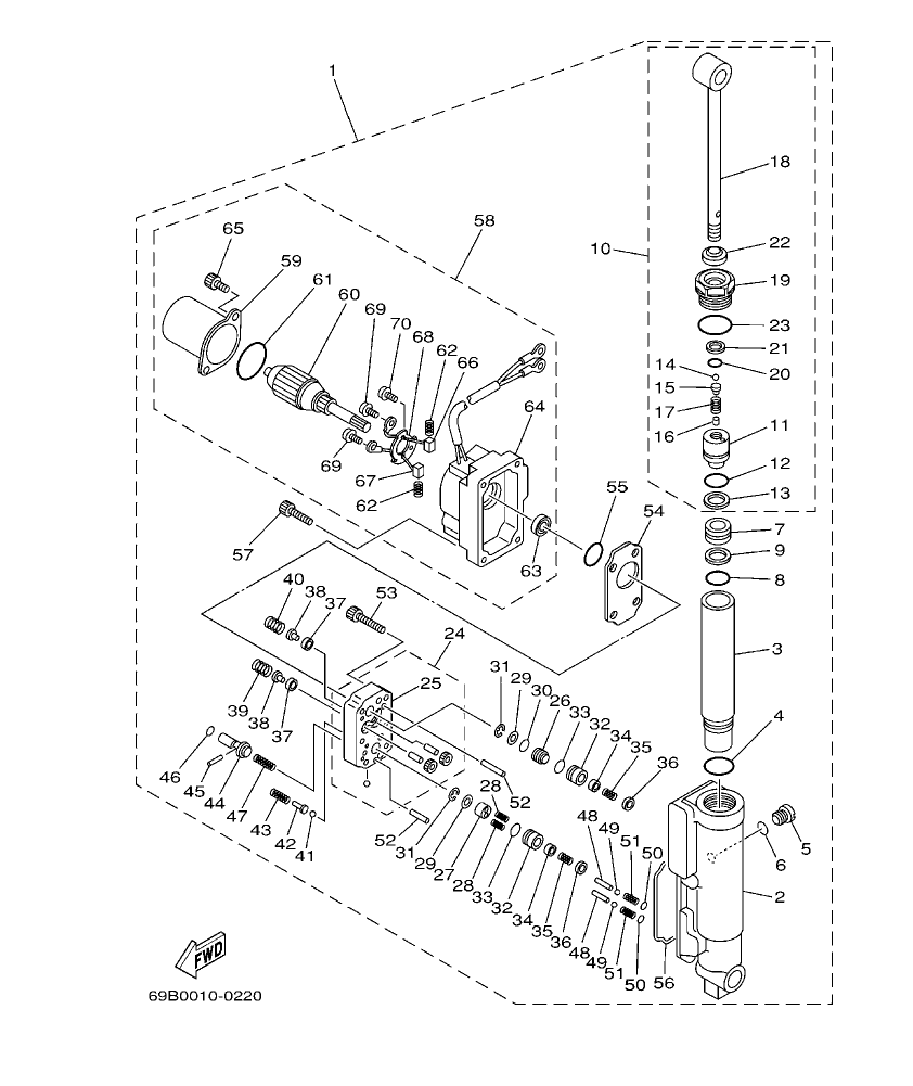 Fig. 19 – POWER TILT ASSY