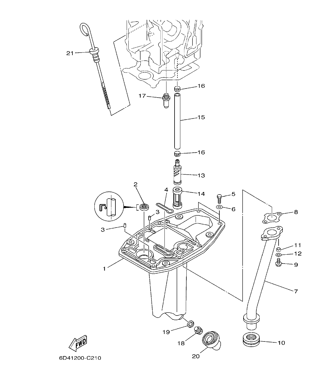 F15B'04 – section 21 OIL PAN OIL PAN parts diagram