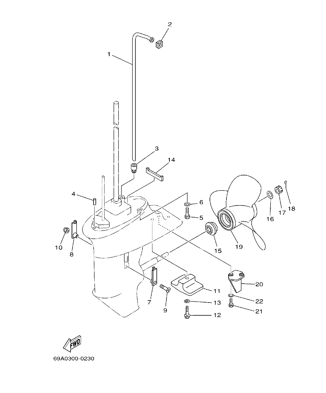 F15B'04 – section 23 LOWER CASING & DRIVE 2 IMPULSOR E INFERIOR 2 parts diagram