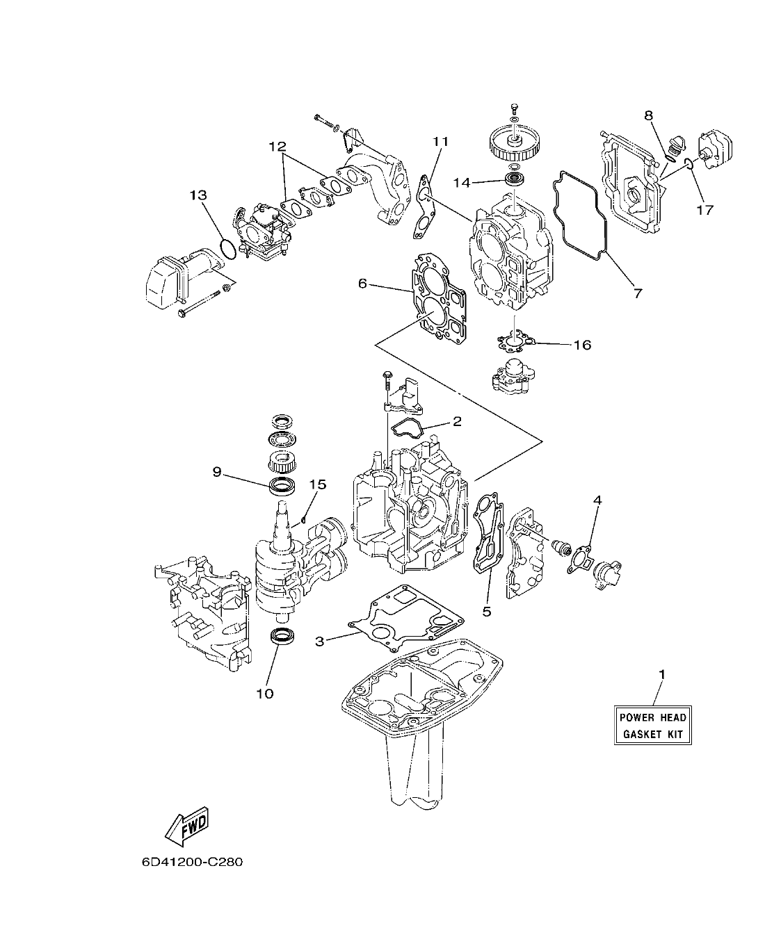 F15B'04 – section 28 REPAIR KIT 1 ESTUCHE REPARATION 1 parts diagram