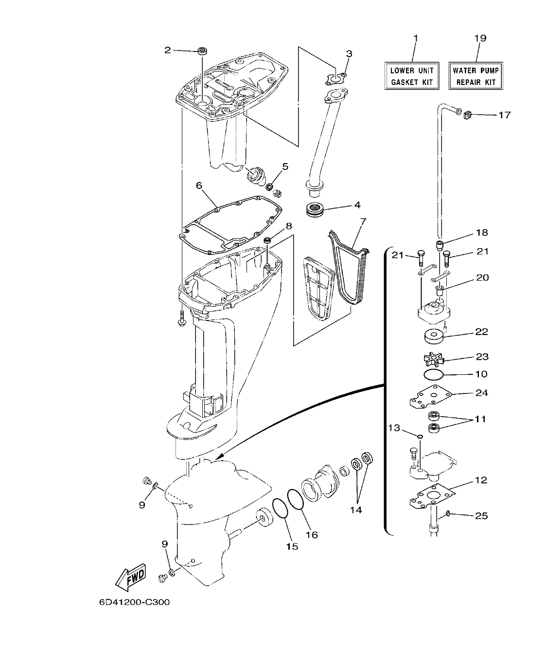 F15B'04 – section 30 REPAIR KIT 3 ESTUCHE REPARATION 3 parts diagram