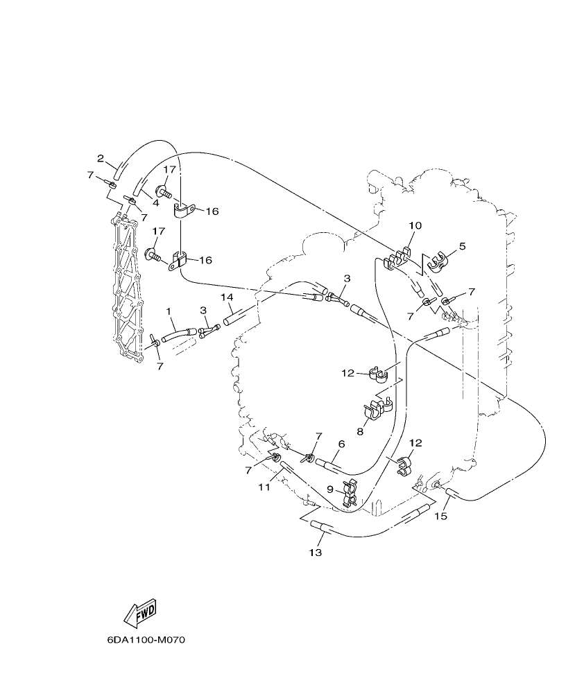 F175AET – section 7 CYLINDER & CRANKCASE 4 parts diagram