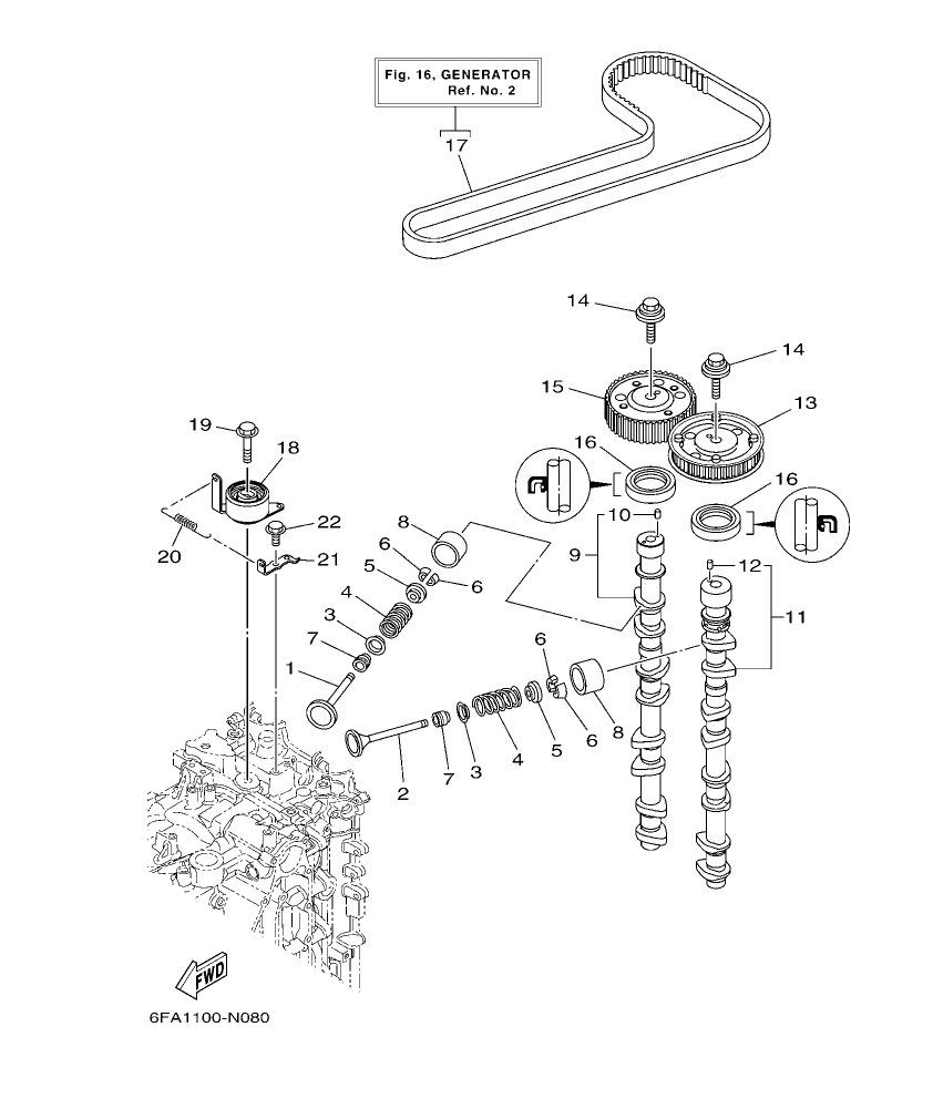 F175AET – section 8 VALVE parts diagram