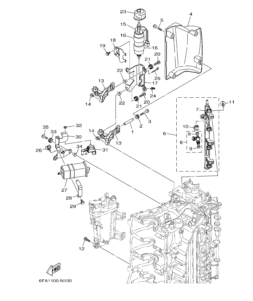 F175AET – section 10 INTAKE 2 parts diagram