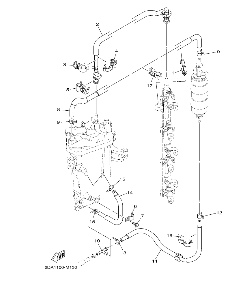 F175AET – section 13 FUEL INJECTION PUMP 2 parts diagram