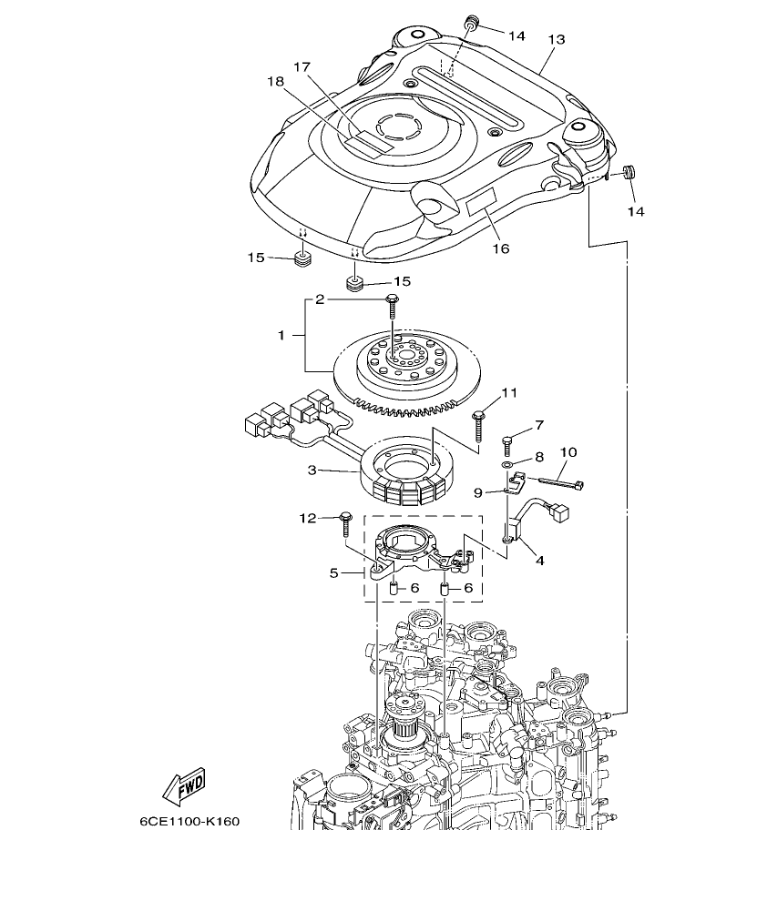 F225XCA – section 17 GENERATOR parts diagram