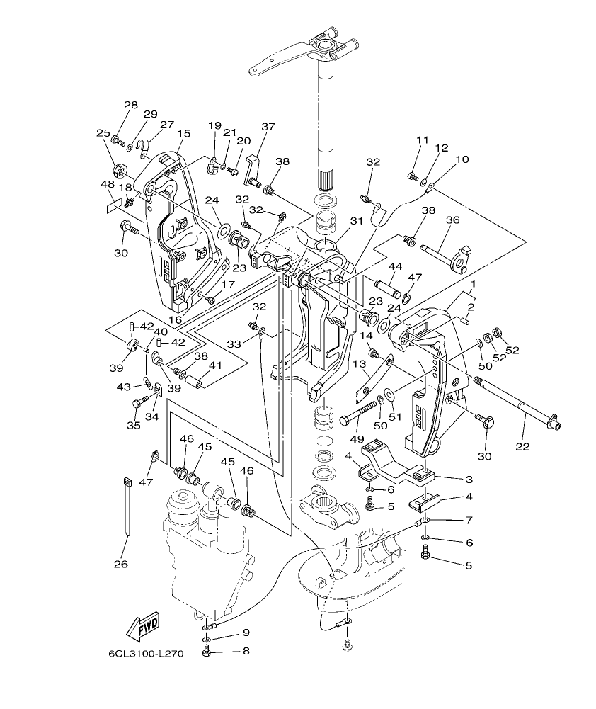 F225XCA – section 28 BRACKET 1 parts diagram