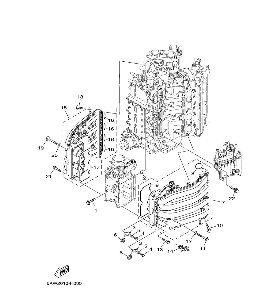LF350CA-2011 – section 8 INTAKE 1 parts diagram