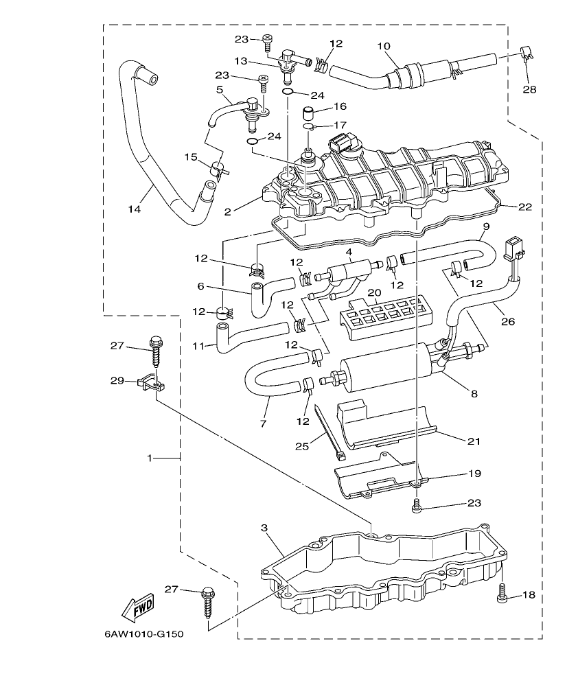 LF350CA-2011 – section 15 FUEL 2 parts diagram