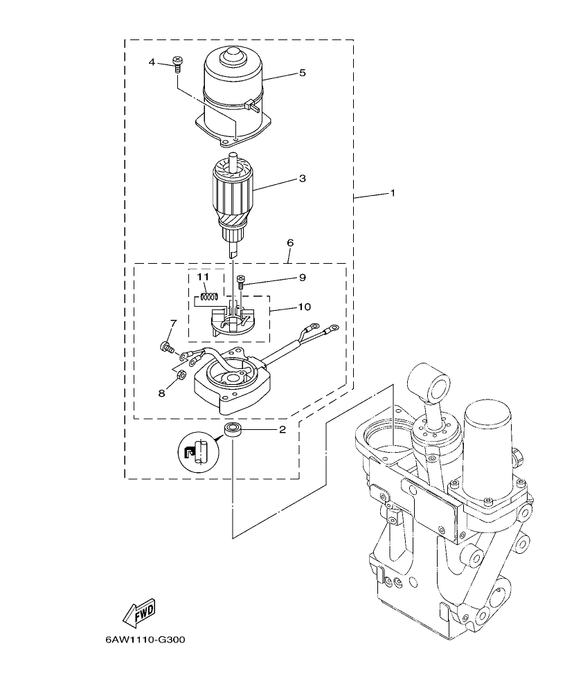 Fig. 30 – POWER TRIM & TILT ASSY 2