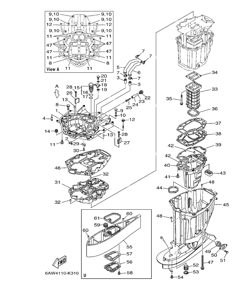 LF350CA-2011 – section 31 UPPER CASING parts diagram