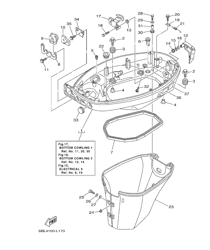 Fig. 17 – BOTTOM COWLING 1