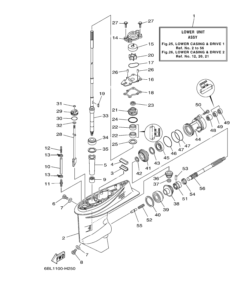 Fig. 25 – LOWER CASING & DRIVE 1
