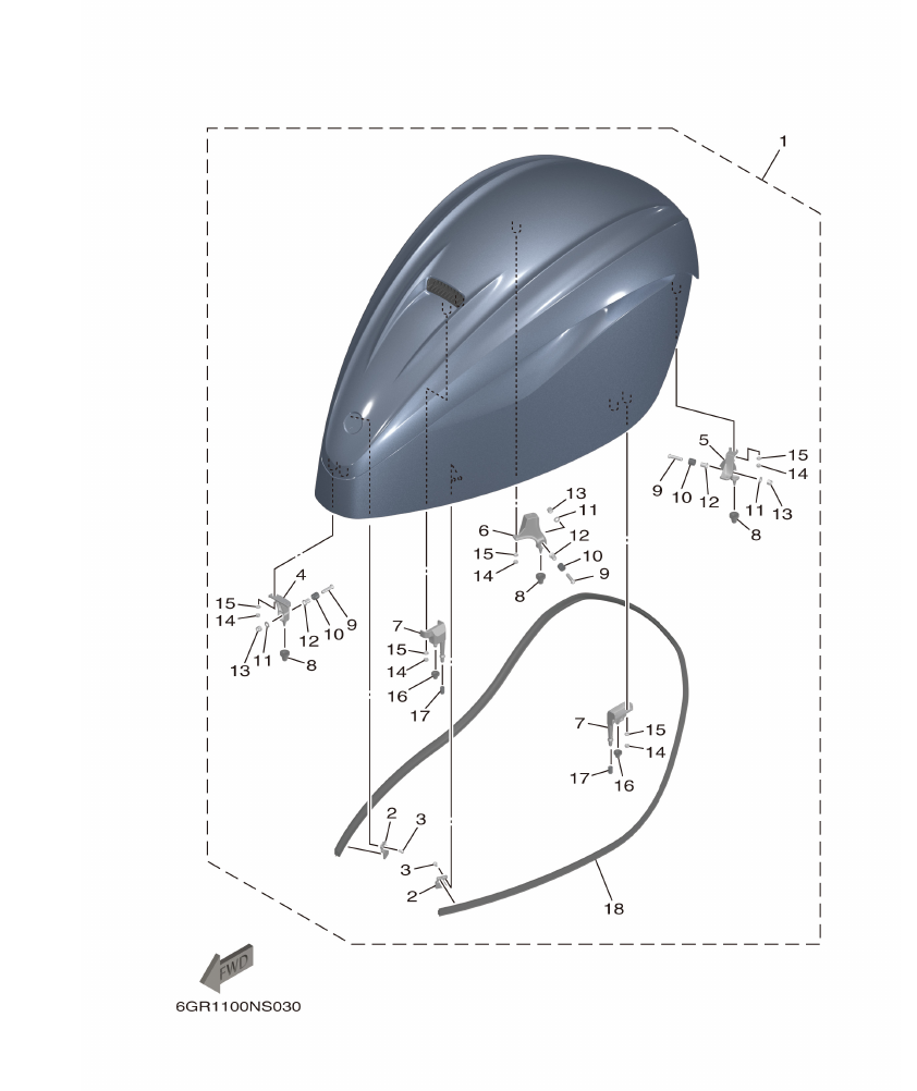 Fig. 3 – TOP COWLING 2