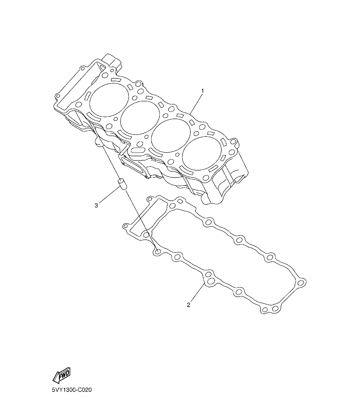 YZF-R1 – section 2 CYLINDER parts diagram