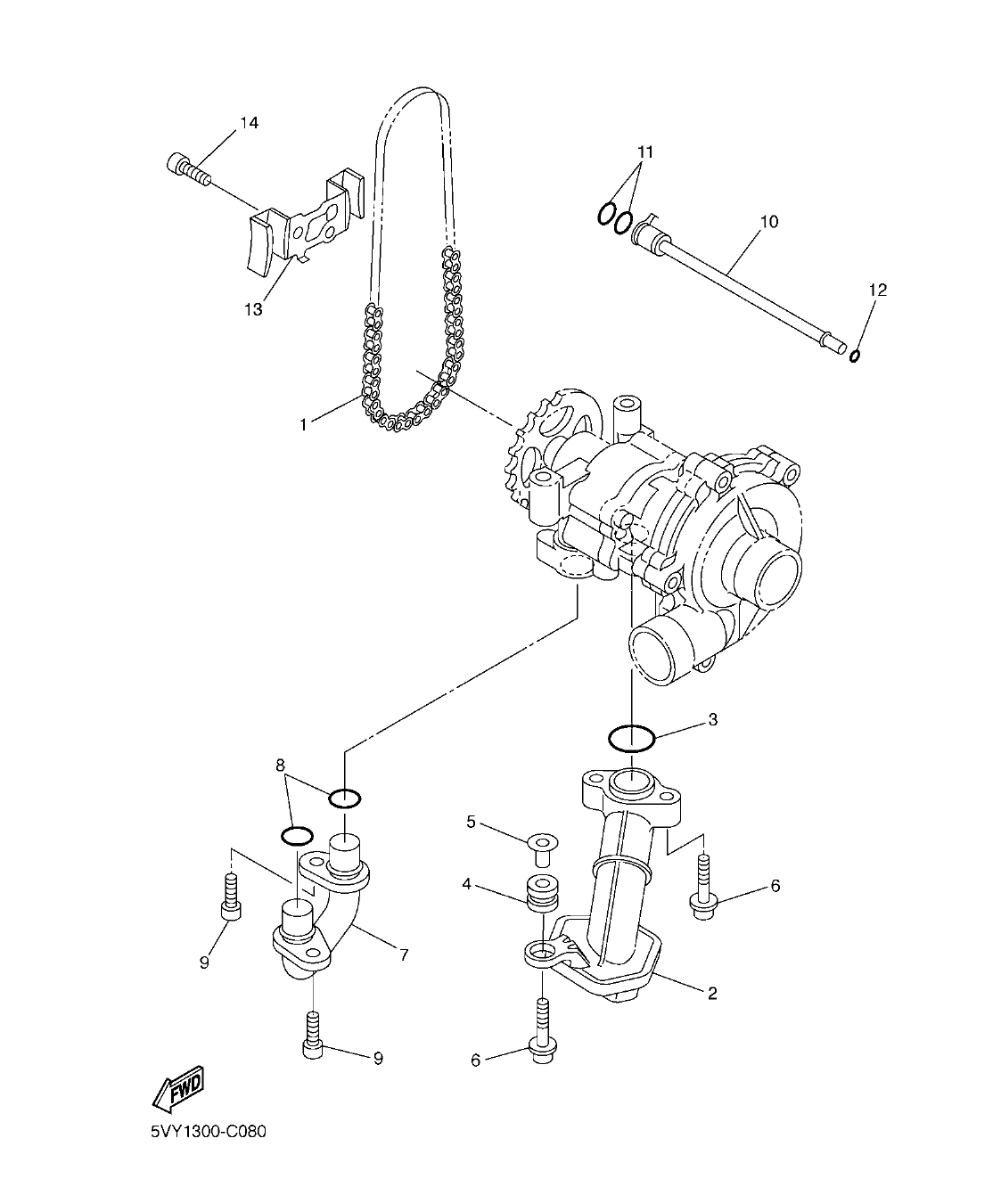 YZF-R1 – section 8 OIL PUMP parts diagram