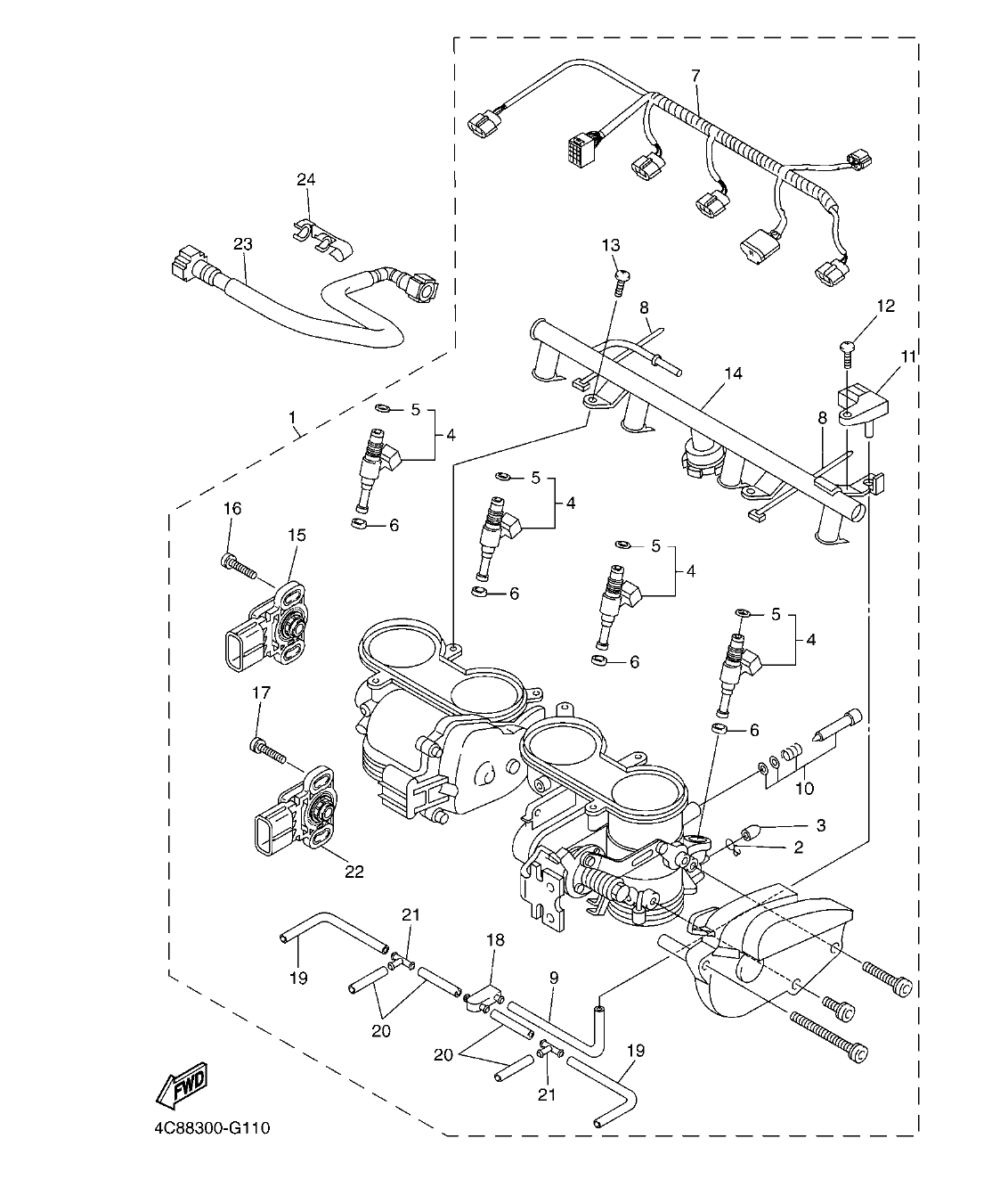 YZF-R1 – section 11 INTAKE 2 parts diagram