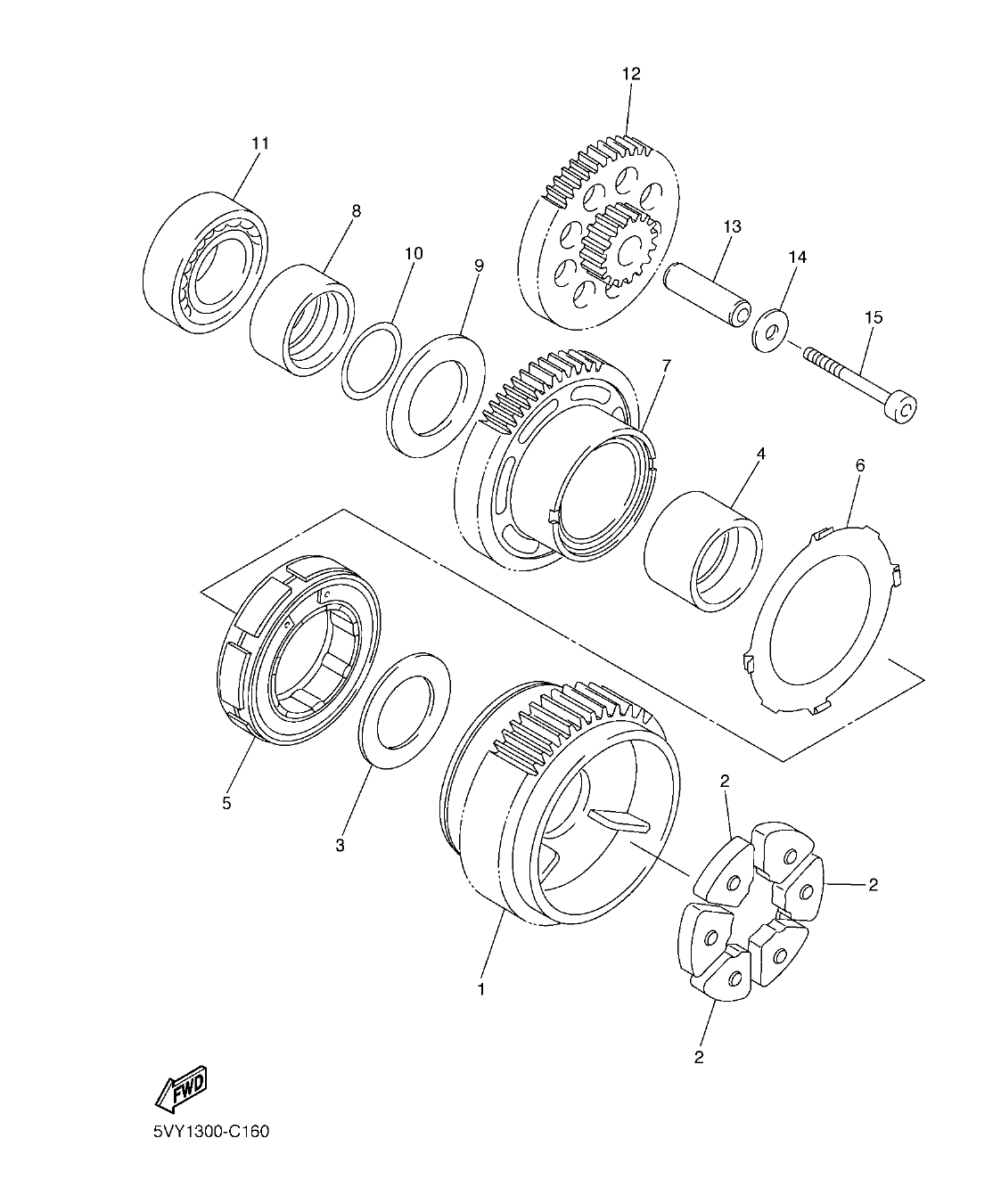 YZF-R1 – section 16 STARTER parts diagram