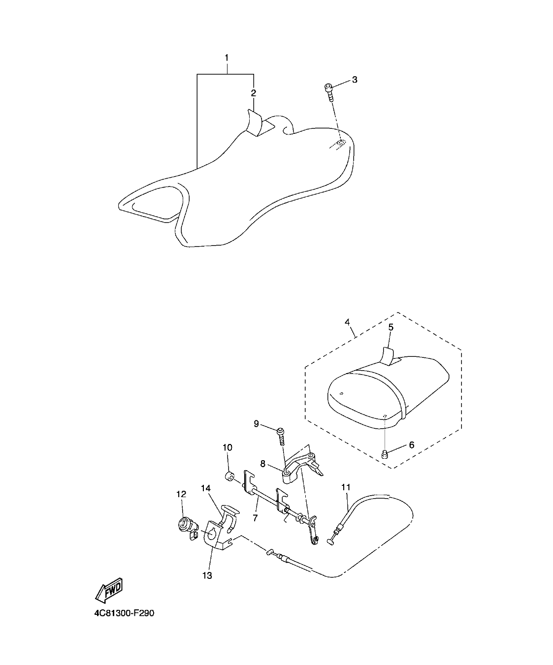 YZF-R1 – section 29 SEAT parts diagram