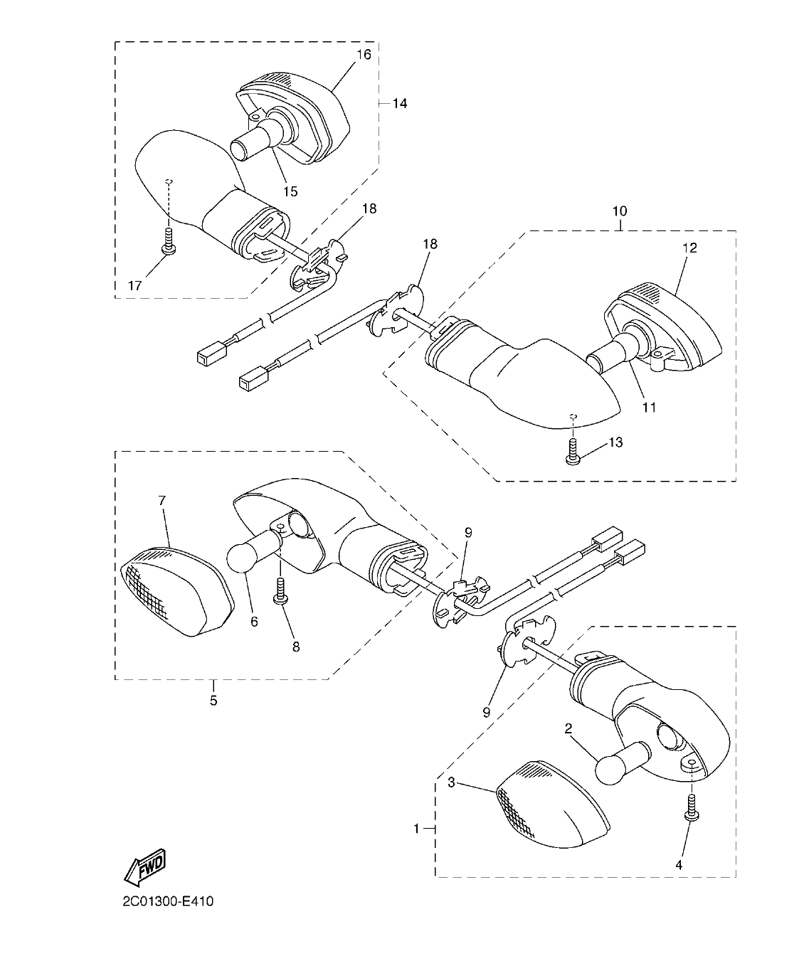 YZF-R1 – section 42 FLASHER LIGHT parts diagram
