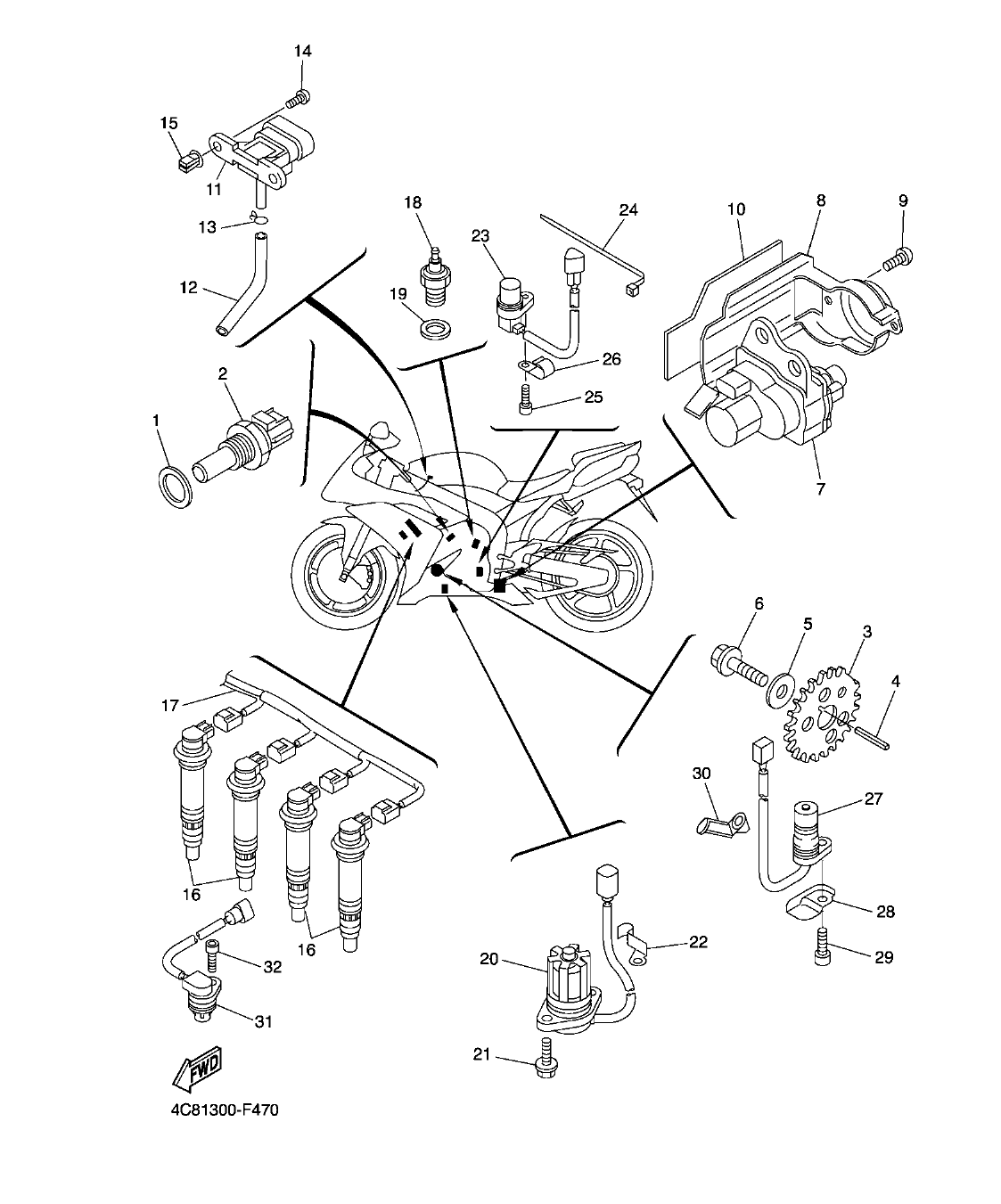 YZF-R1 – section 47 ELECTRICAL 1 parts diagram