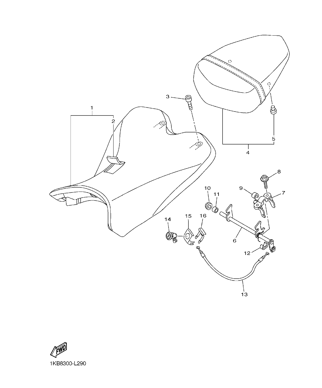 YZFR1BC – section 29 SEAT parts diagram
