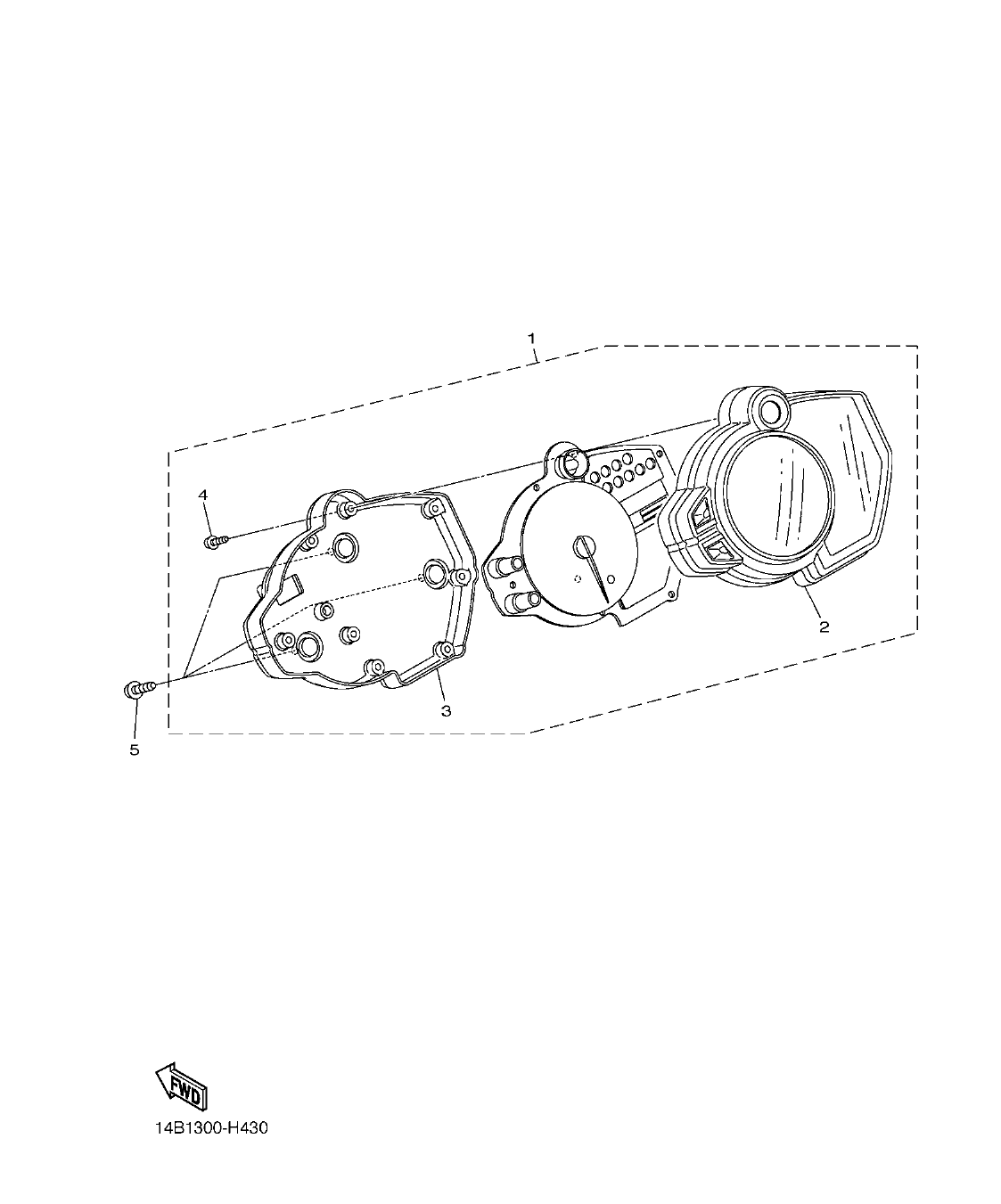 YZFR1B – section 43 METER parts diagram
