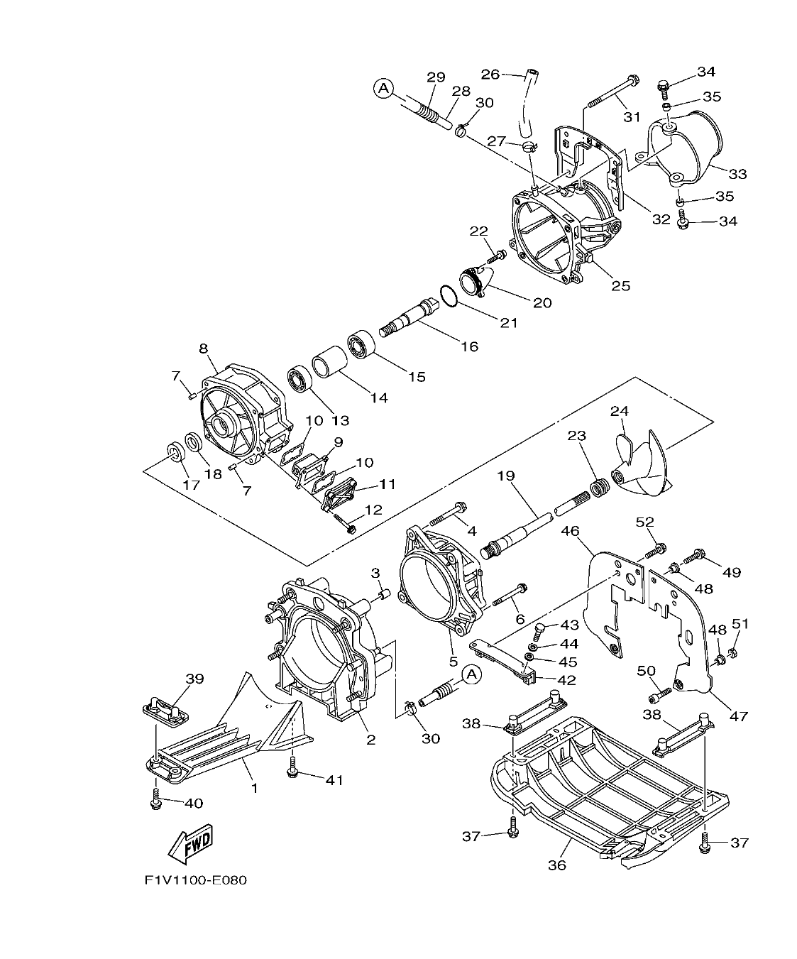 VX700-E – section 8 JET UNIT 1 parts diagram