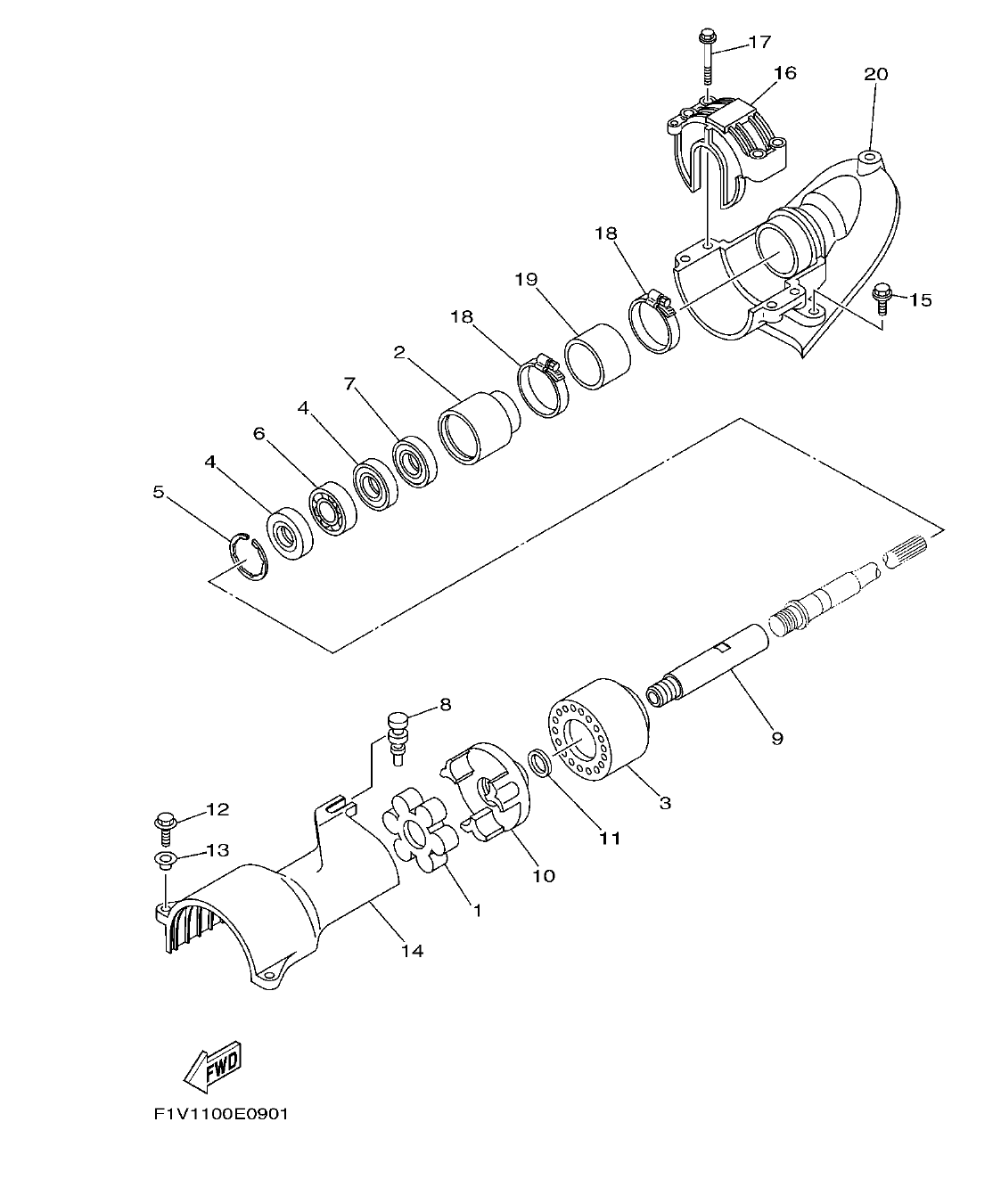 VX700-E – section 9 JET UNIT 2 parts diagram