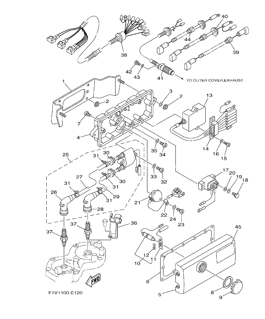 VX700-E – section 12 ELECTRICAL 1 parts diagram