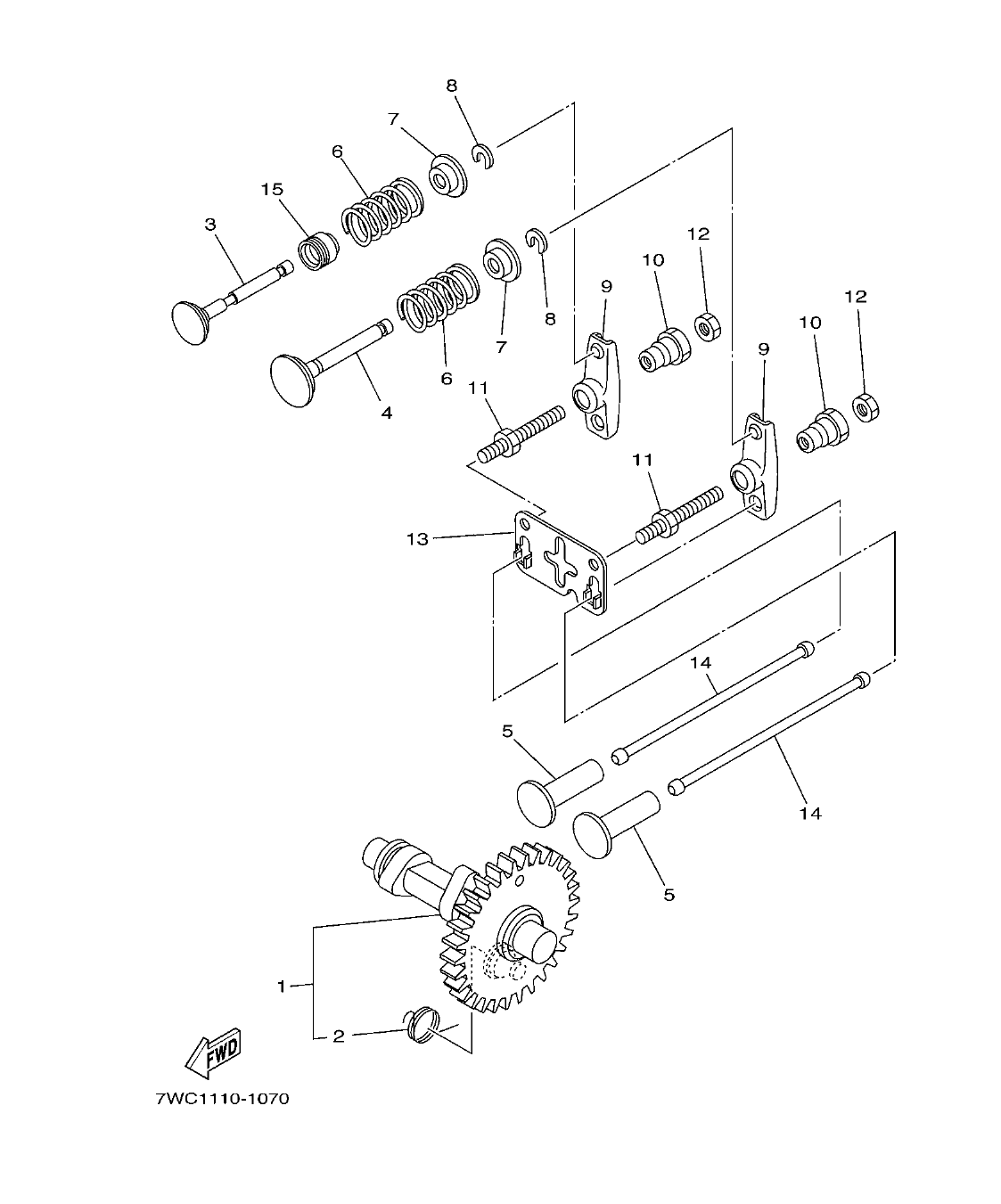 YP20G – section 4 CAMSHAFT & VALVE parts diagram