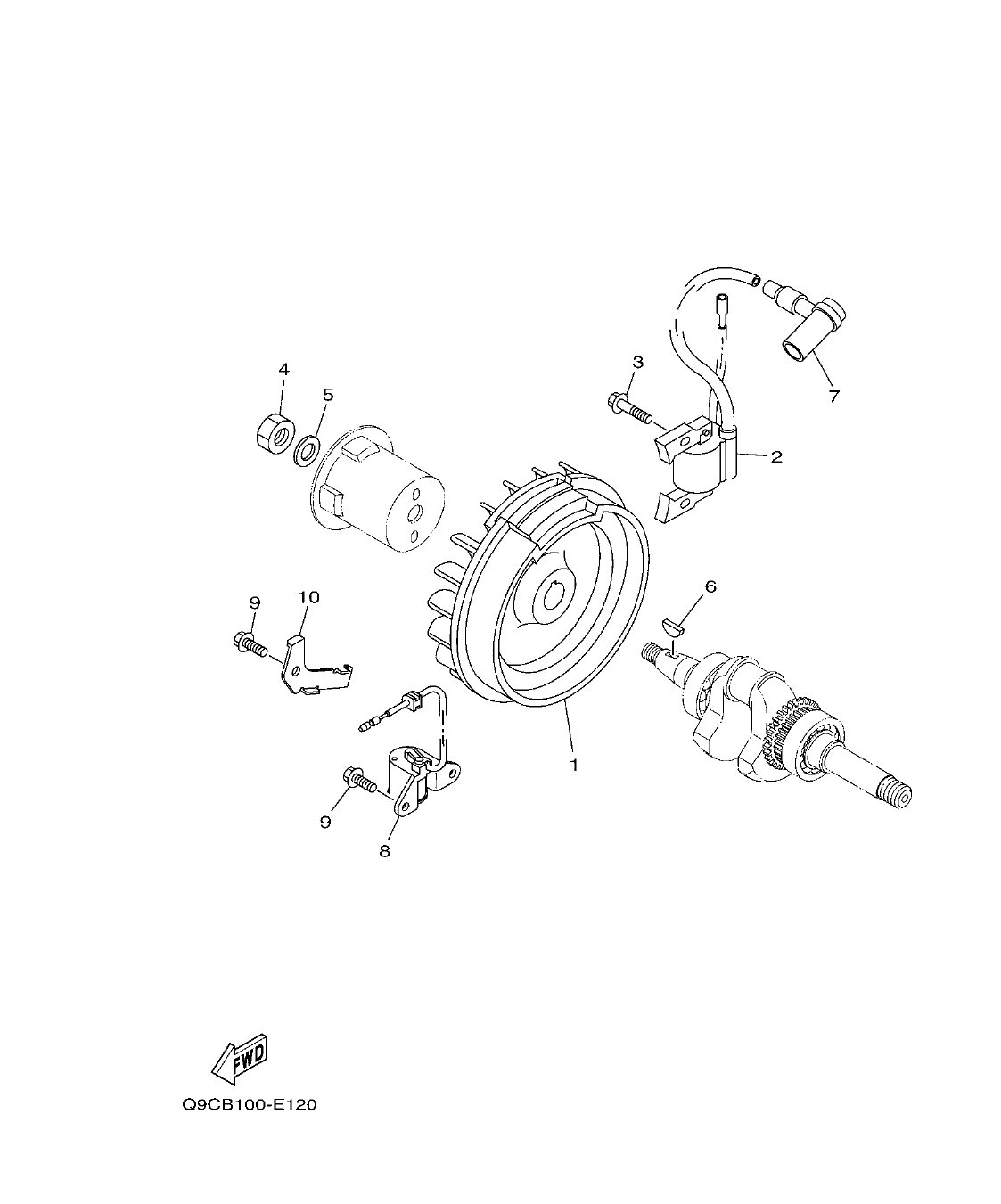 YP20G – section 12 GENERATOR 1 parts diagram