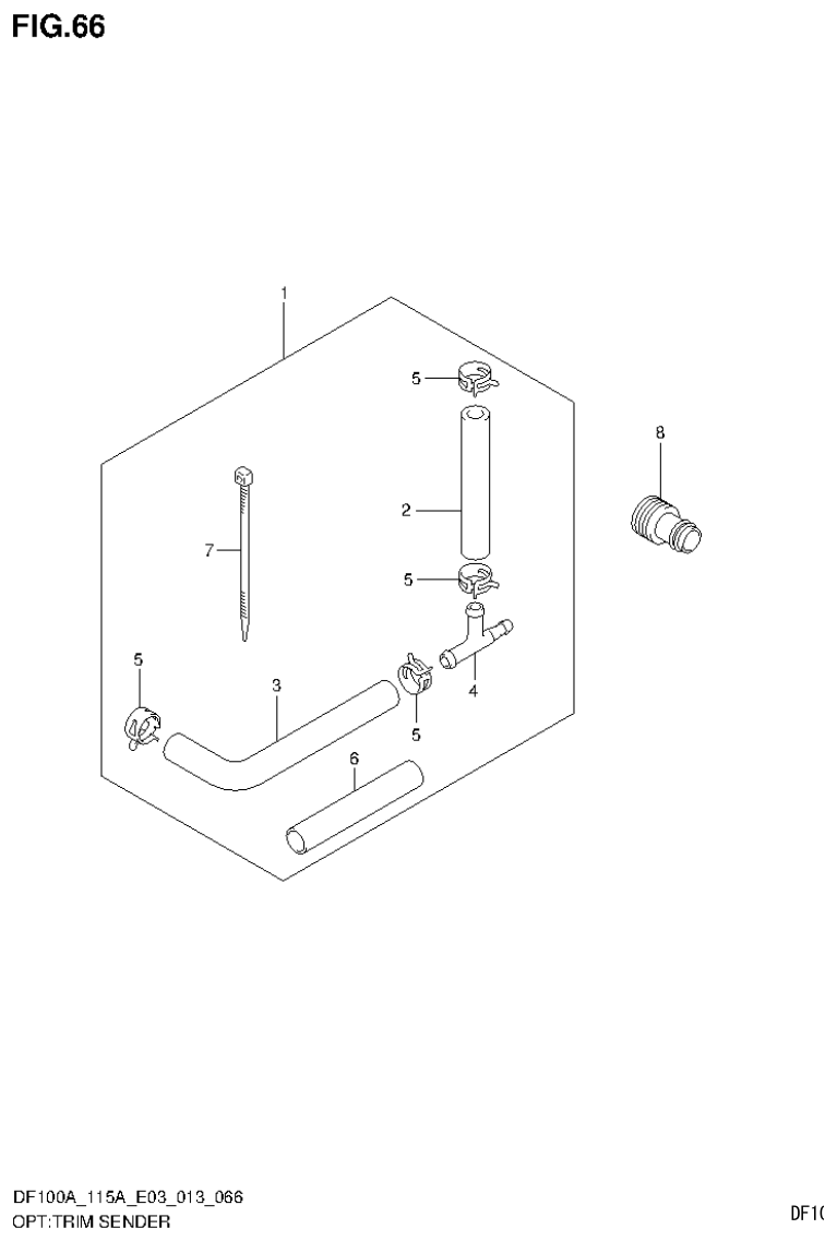 Suzuki DF115AT, DF115AZ OPT:TRIM SENDER parts diagram