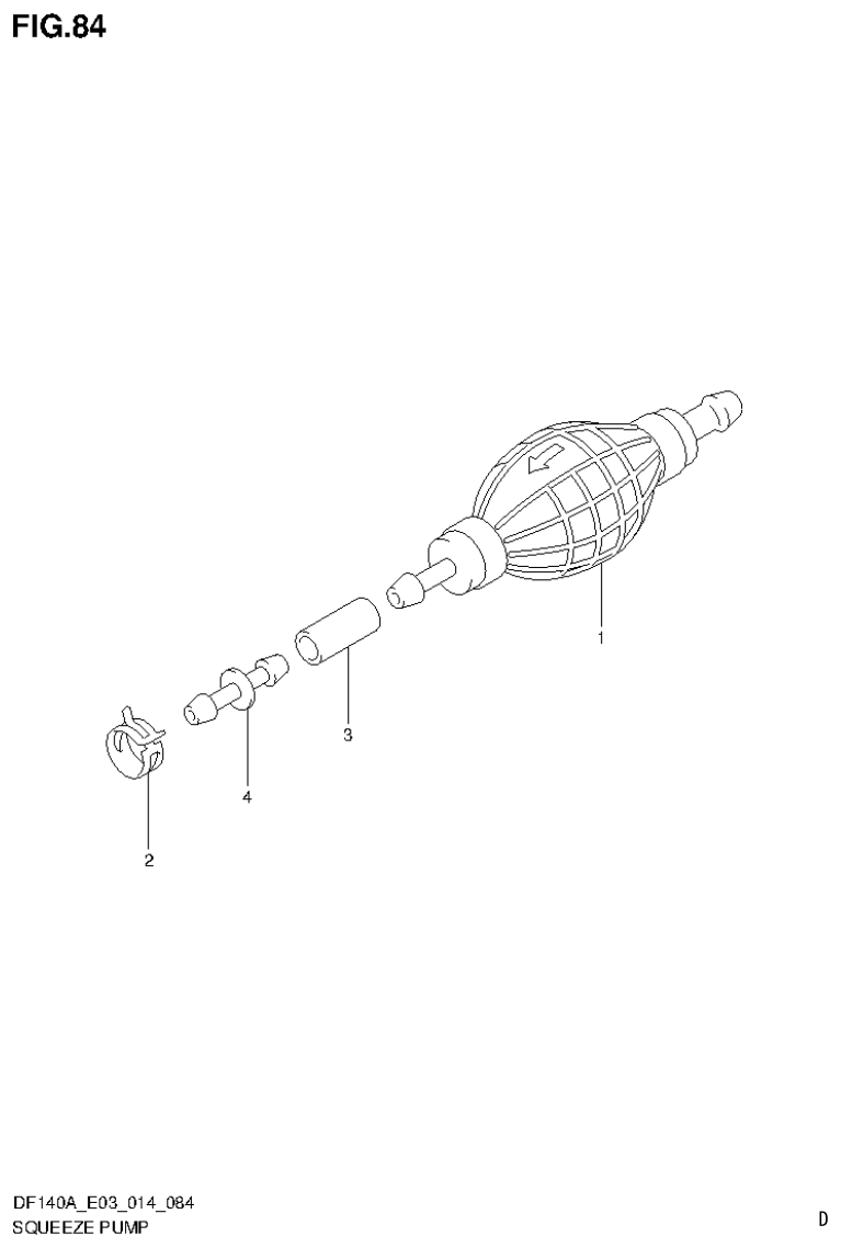 Suzuki DF115AT, DF115AZ, DF140AT, DF140AZ SQUEEZE PUMP parts diagram