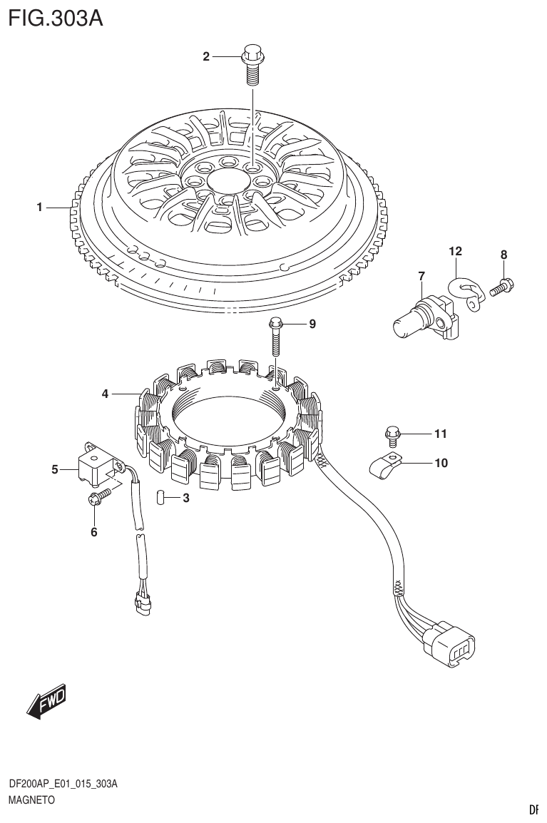 Suzuki DF200AP MAGNETO parts diagram