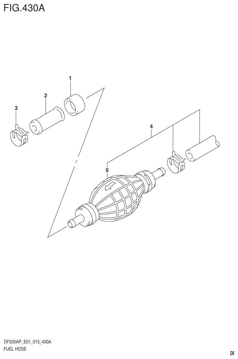 Suzuki DF200AP FUEL HOSE parts diagram
