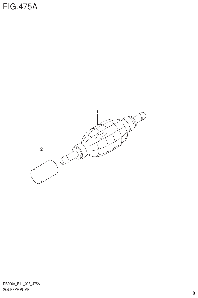 Suzuki DF175AT, DF175AZ SQUEEZE PUMP (E03,E11) parts diagram