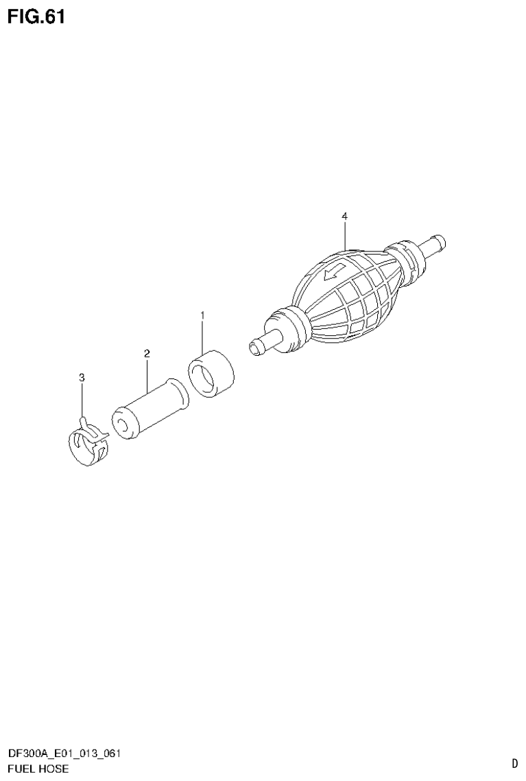 Suzuki DF250AP FUEL HOSE (DF250A E40) parts diagram