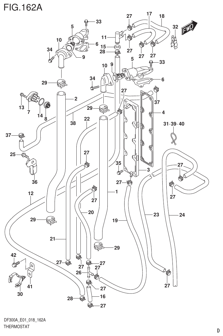 Suzuki DF250AP THERMOSTAT parts diagram