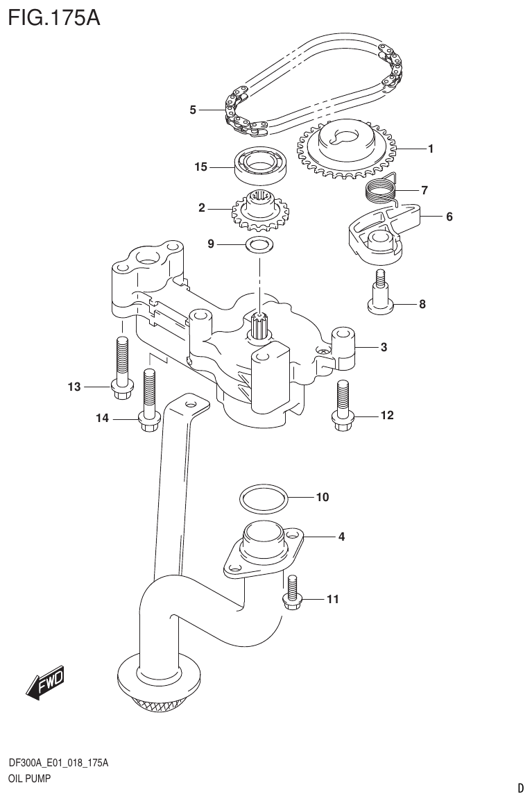 Suzuki DF250AP OIL PUMP parts diagram