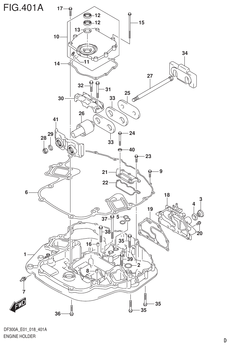 Suzuki DF250AP ENGINE HOLDER parts diagram