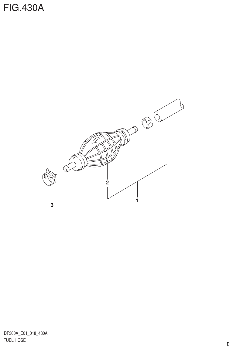 Suzuki DF250AP FUEL HOSE (E01) parts diagram