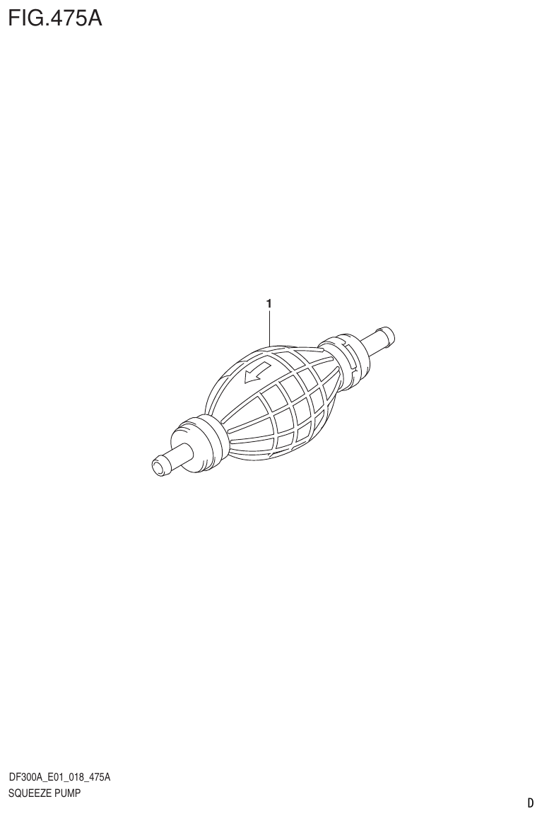 Suzuki DF250AP SQUEEZE PUMP (E40) parts diagram