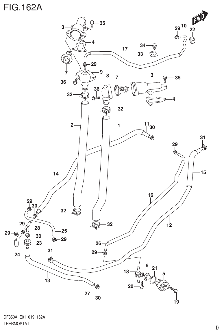 Suzuki DF325AT THERMOSTAT parts diagram