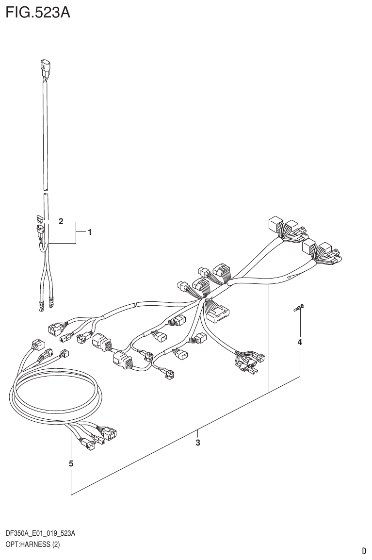 Suzuki DF325AT OPT:HARNESS (2) parts diagram