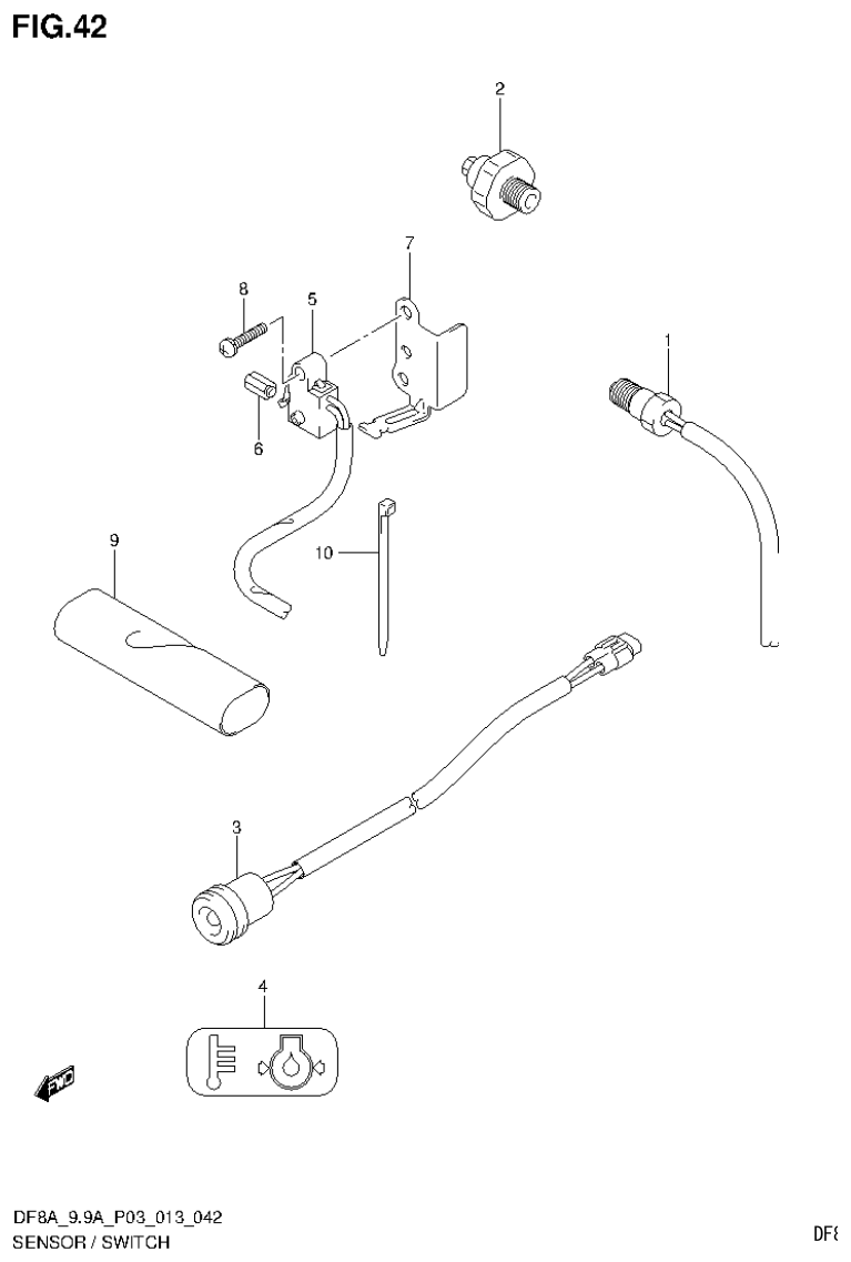 Suzuki DF8AR SENSOR / SWITCH (DF8AR P03) parts diagram