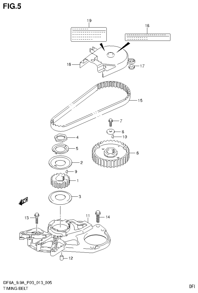 Suzuki DF8AR TIMING BELT (DF8AR P03) parts diagram