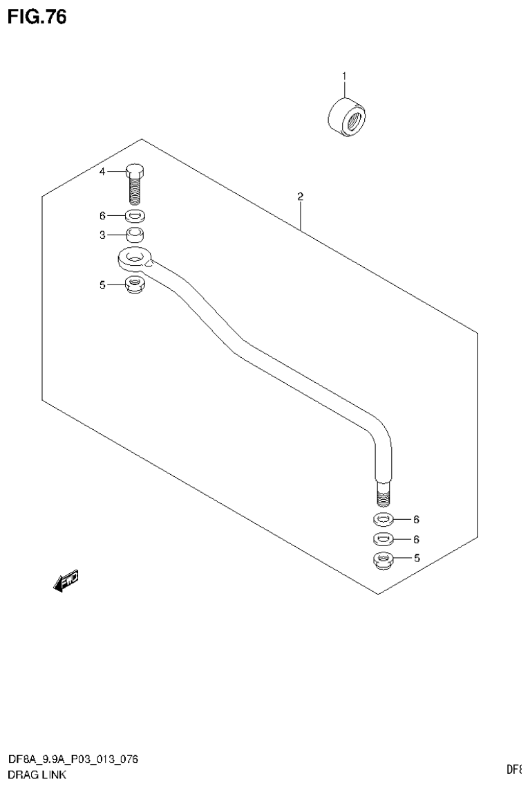 Suzuki DF8AR DRAG LINK (DF9.9AR P03) parts diagram
