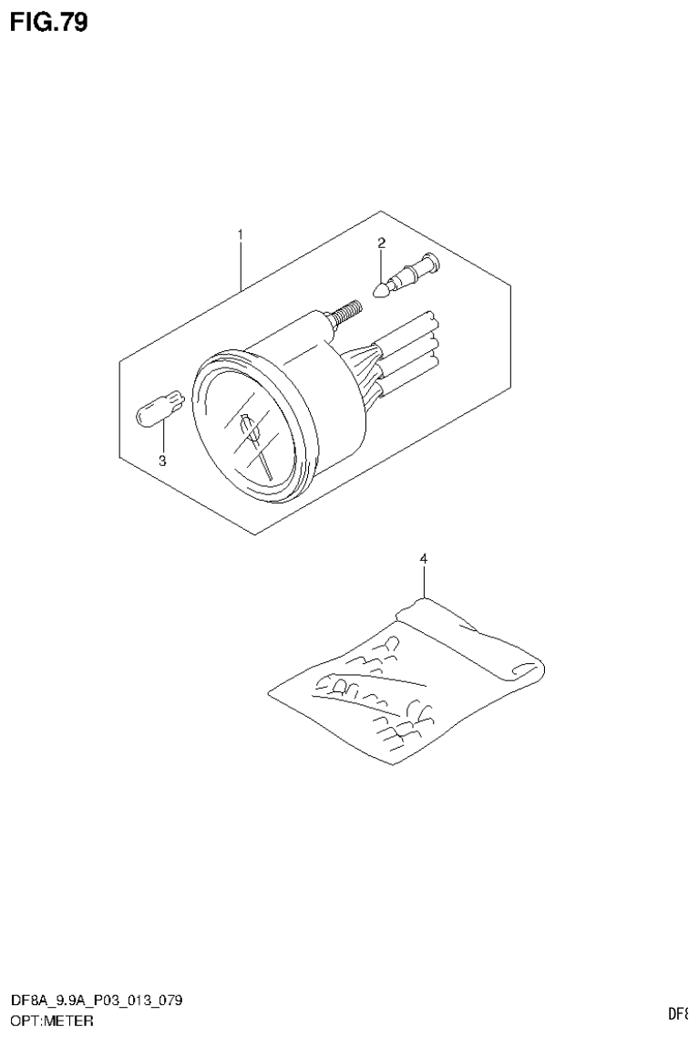 Suzuki DF8AR OPT:METER (DF8AR P03) parts diagram